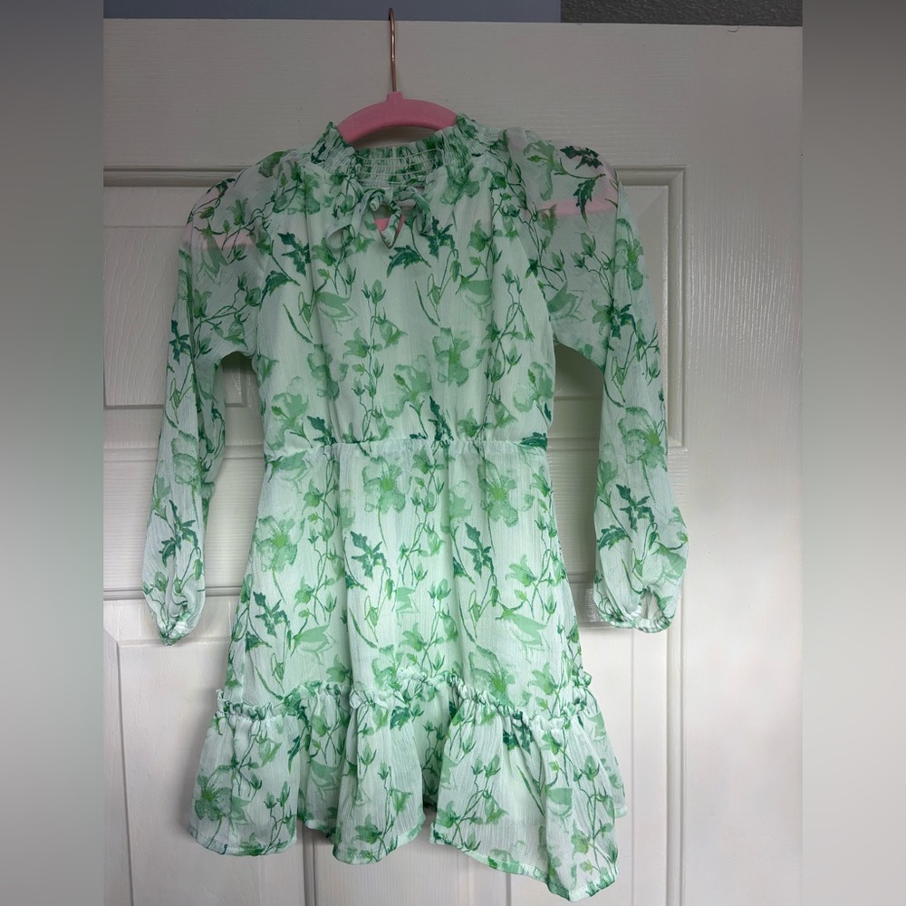 GB Girls Green Floral Dress